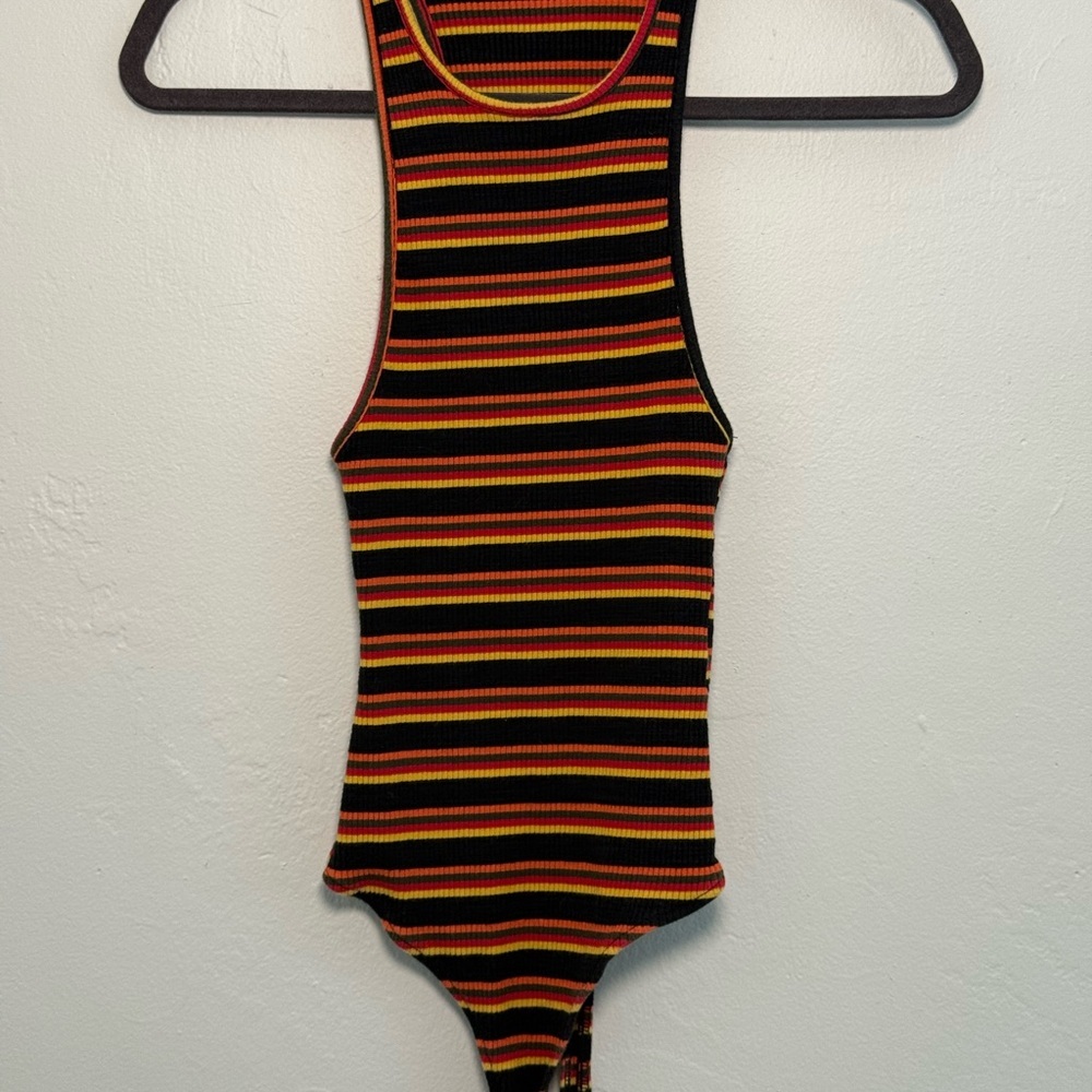 Free People Intimately Striped Bodysuit | Size S